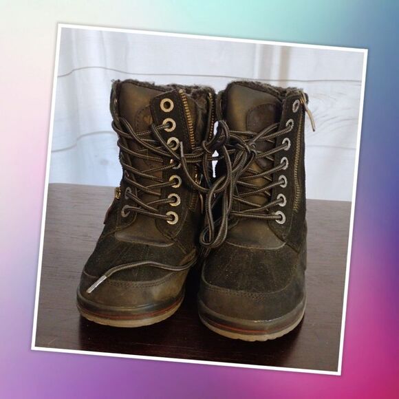 Pajar Boots Jeana Waterproof Insulated Suede Tan Snow Boot 6/6.5 - Picture 5 of 7